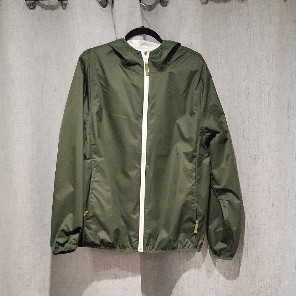 Women's Timberland Waterproof Forest Green Hooded Windbreaker (L)